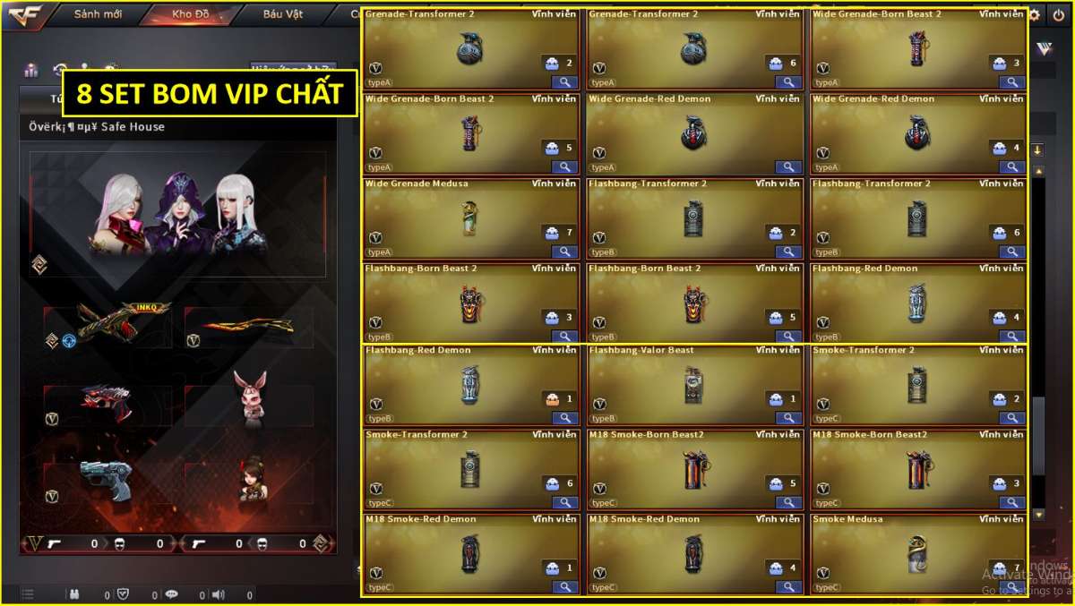 shop acc cf uy tin gia re