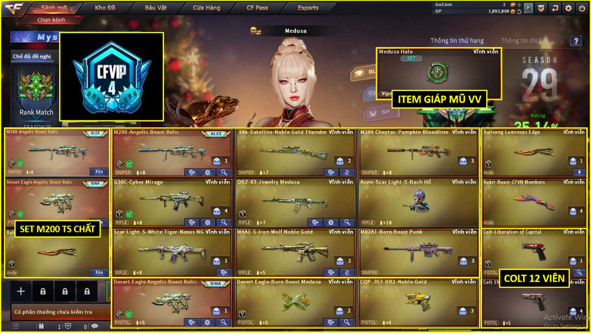 shop acc cf uy tin gia re