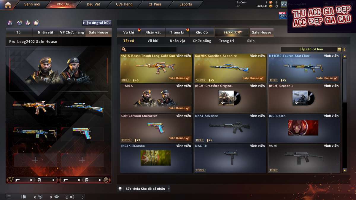 shop acc cf uy tin gia re