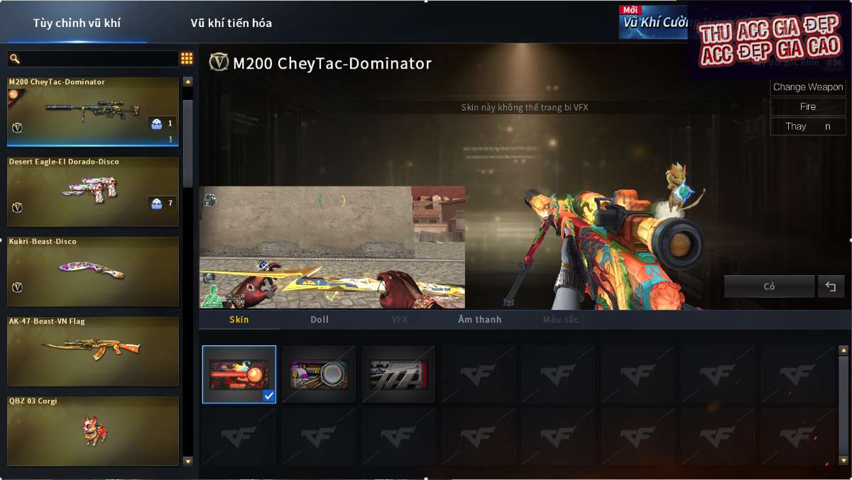 shop acc cf uy tin gia re