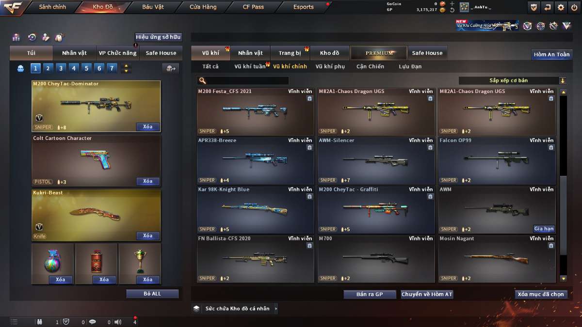 shop acc cf uy tin gia re
