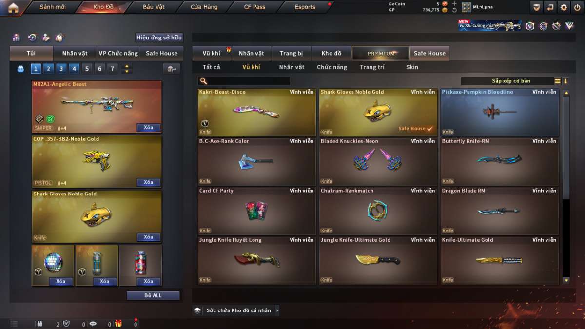 shop acc cf uy tin gia re