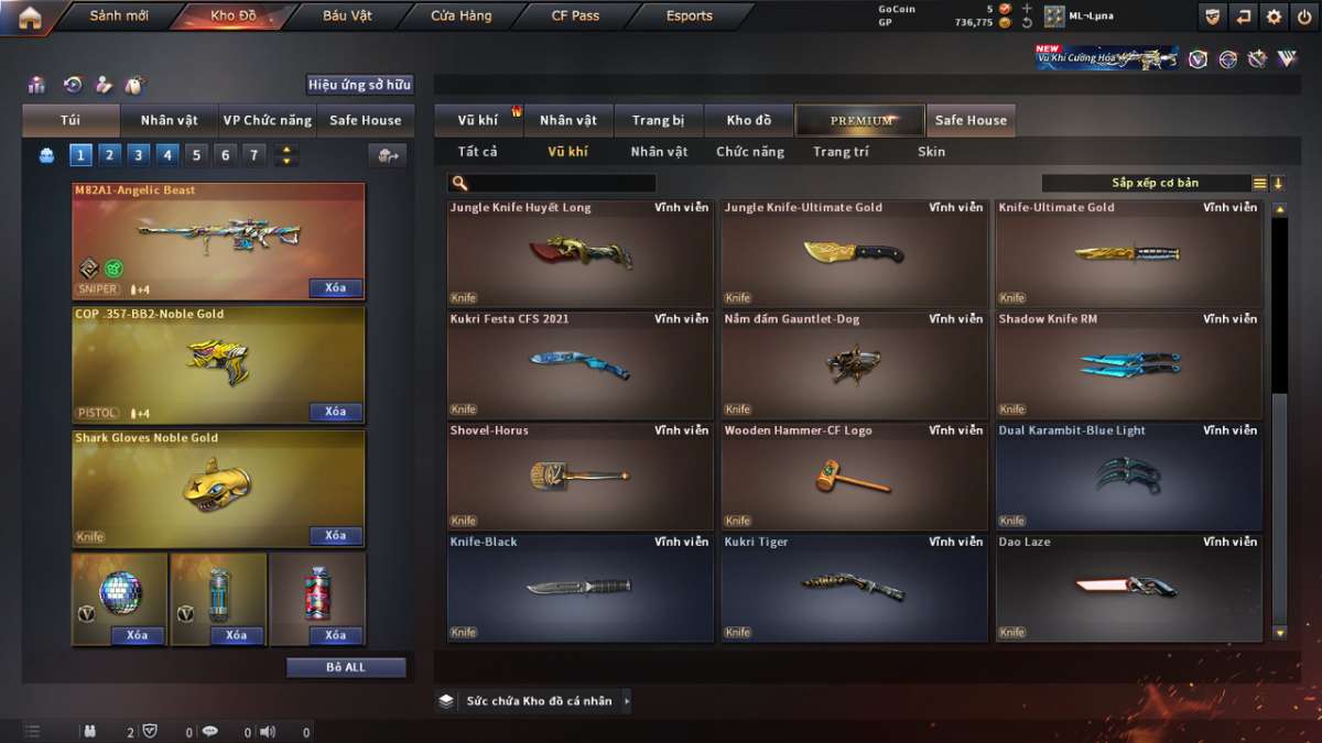 shop acc cf uy tin gia re