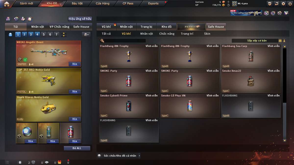 shop acc cf uy tin gia re