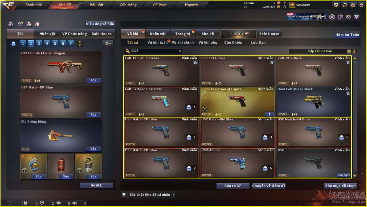 shop acc cf uy tin gia re