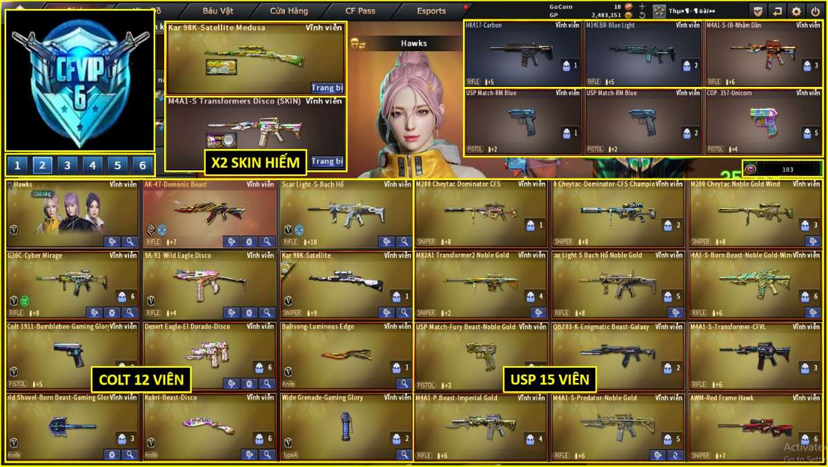 shop acc cf uy tin gia re