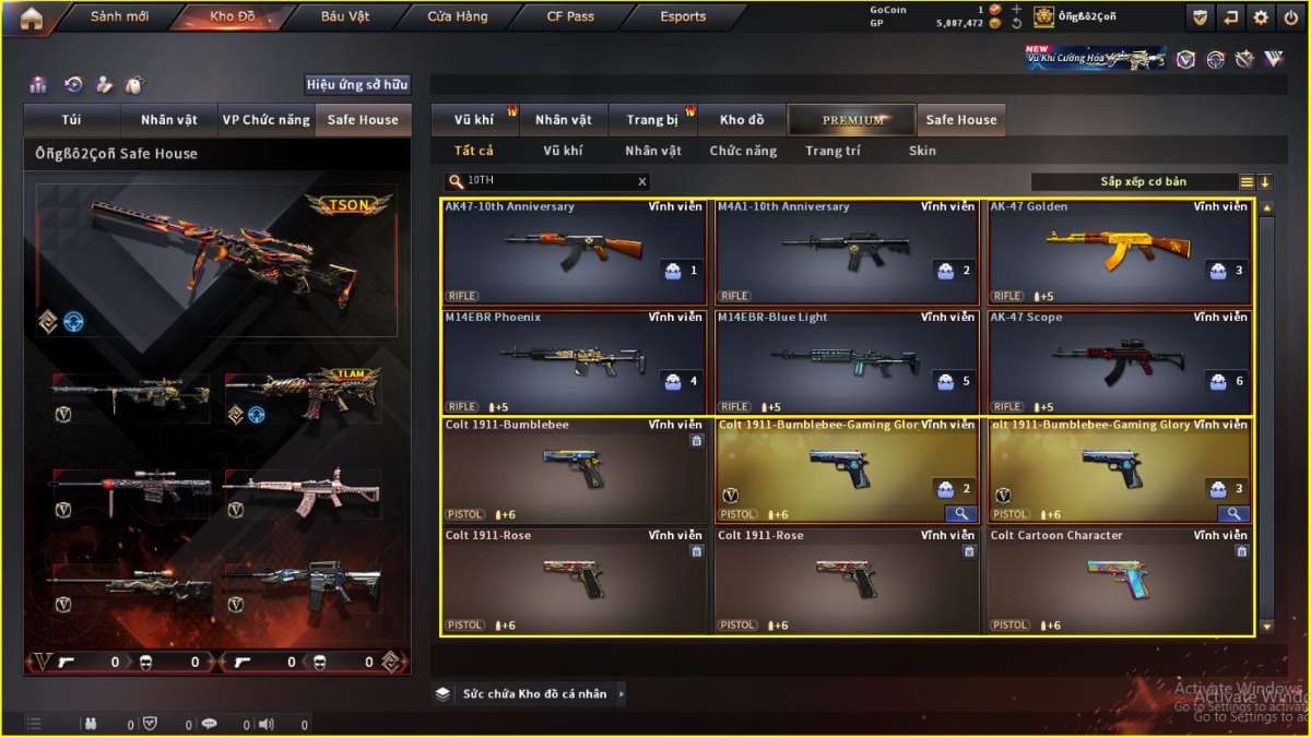 shop acc cf uy tin gia re