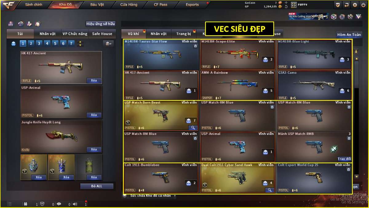 shop acc cf uy tin gia re