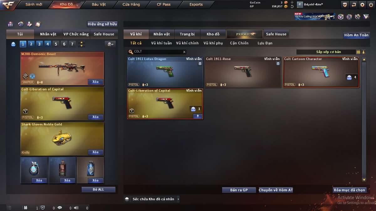 shop acc cf uy tin gia re