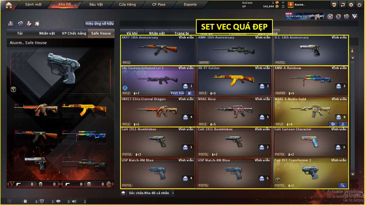 shop acc cf uy tin gia re