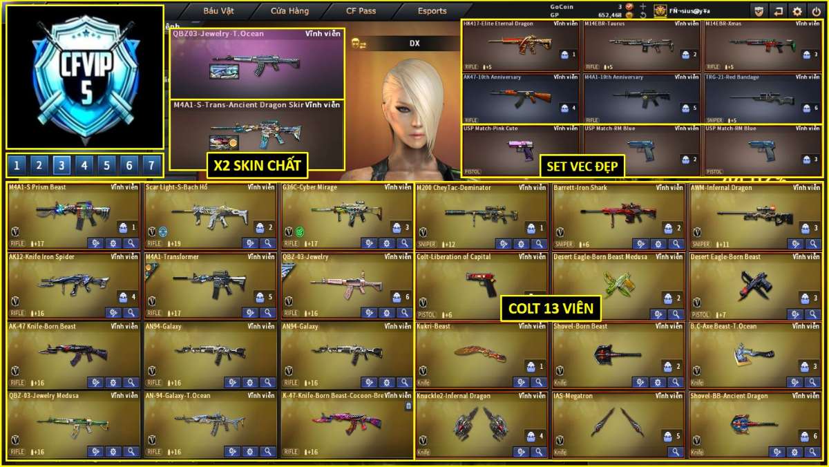 shop acc cf uy tin gia re
