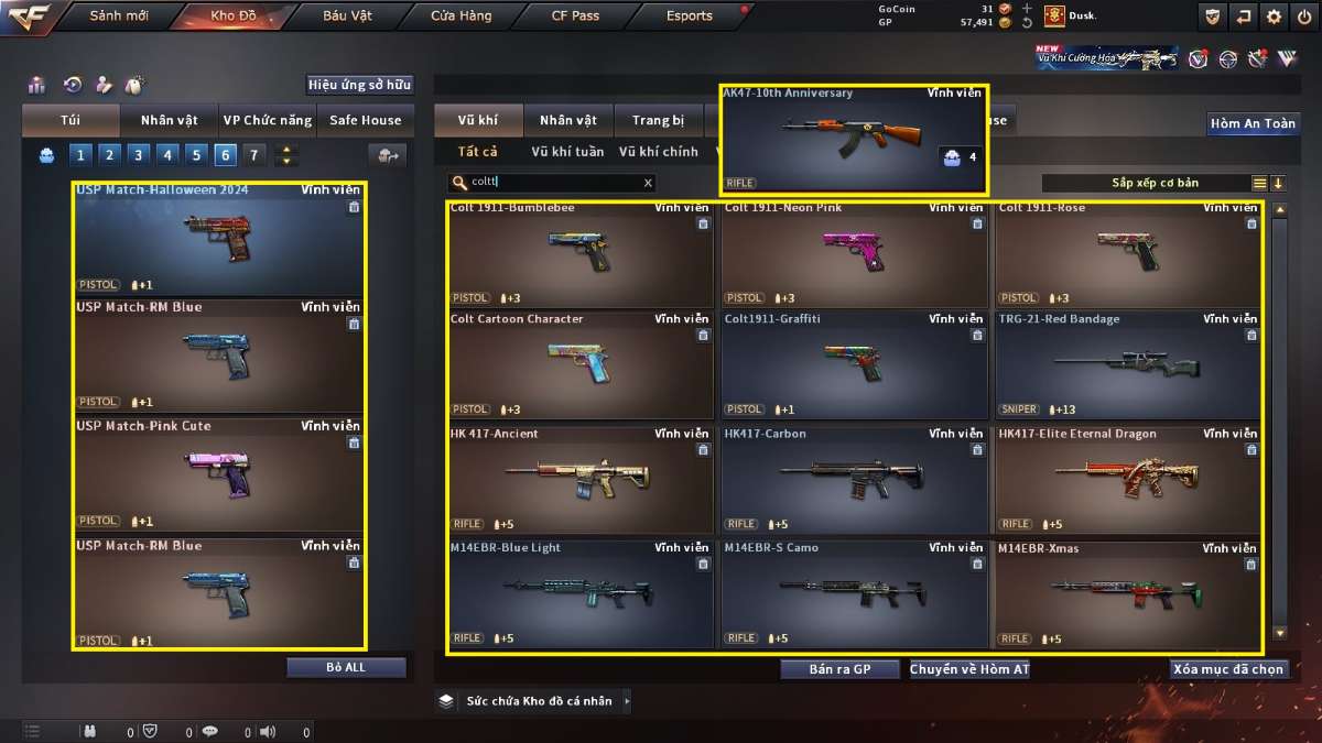 shop acc cf uy tin gia re