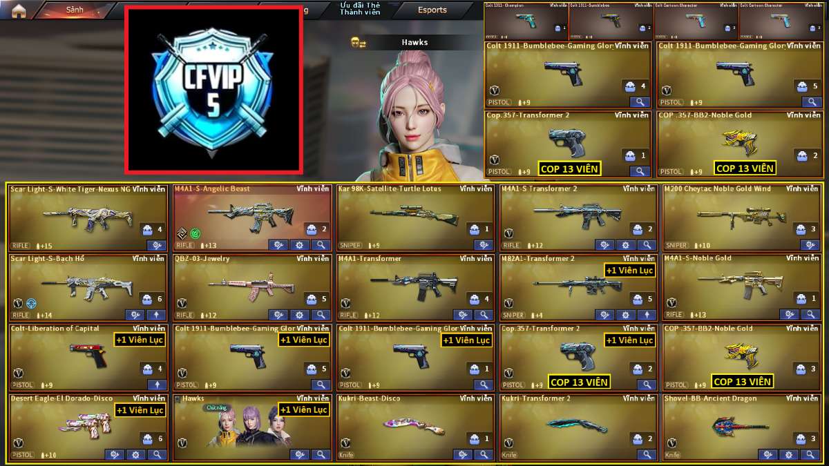 shop acc cf uy tin gia re