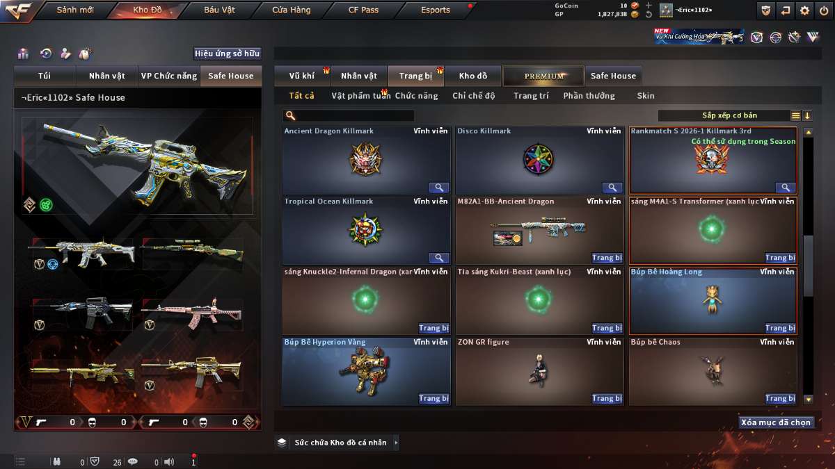 shop acc cf uy tin gia re