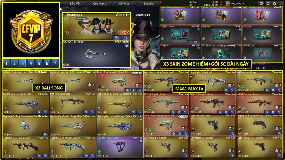shop acc cf uy tin gia re