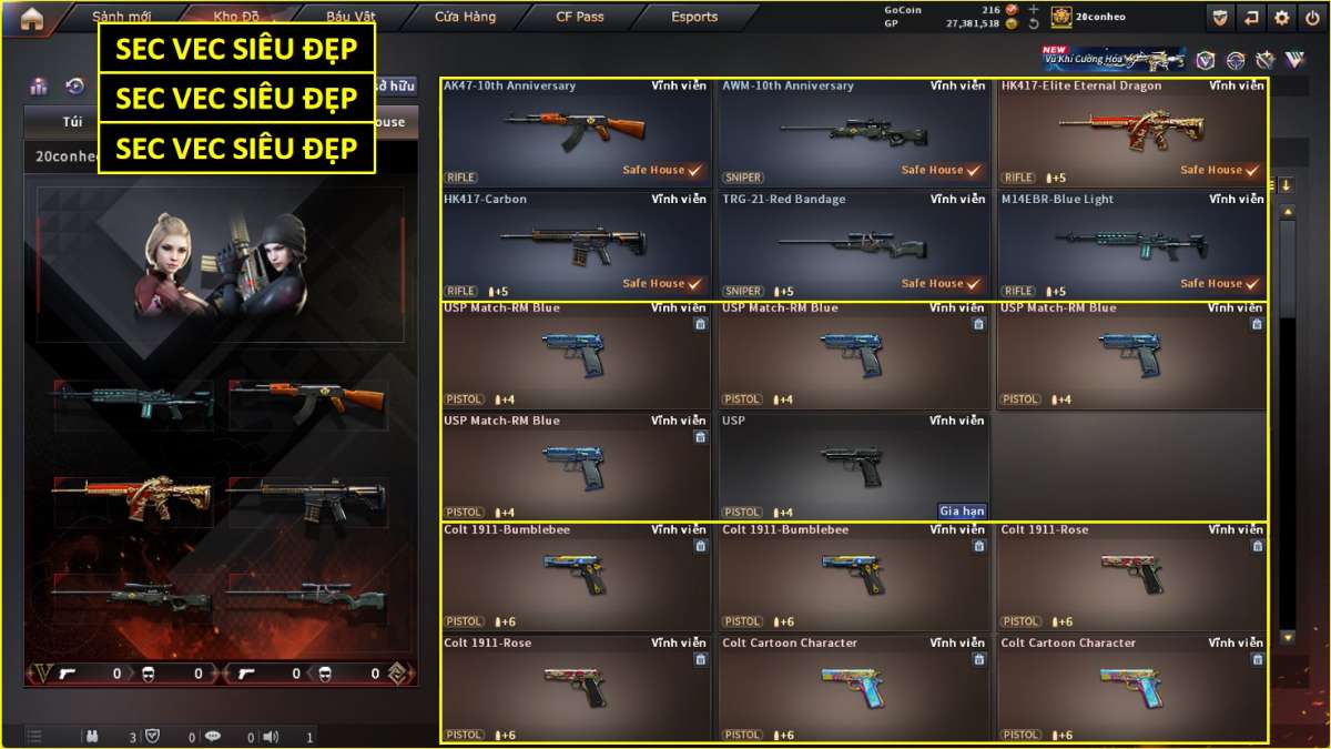shop acc cf uy tin gia re