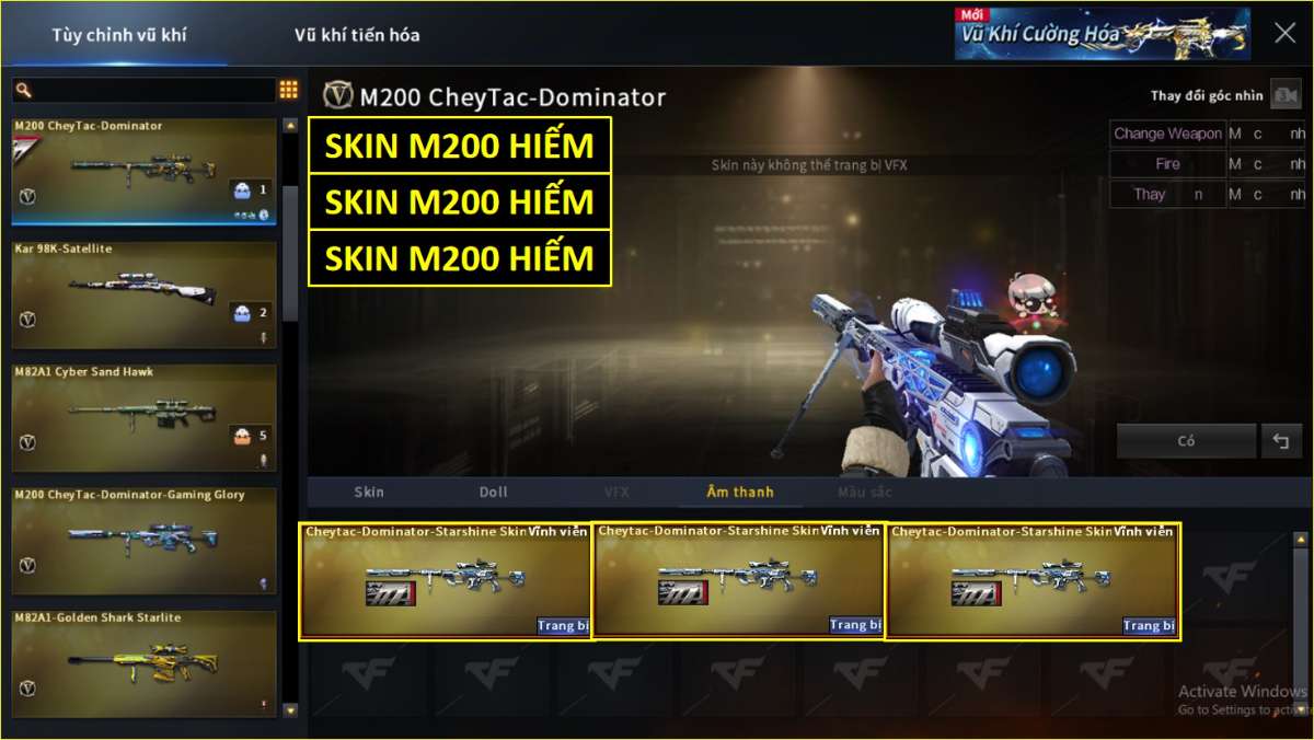 shop acc cf uy tin gia re
