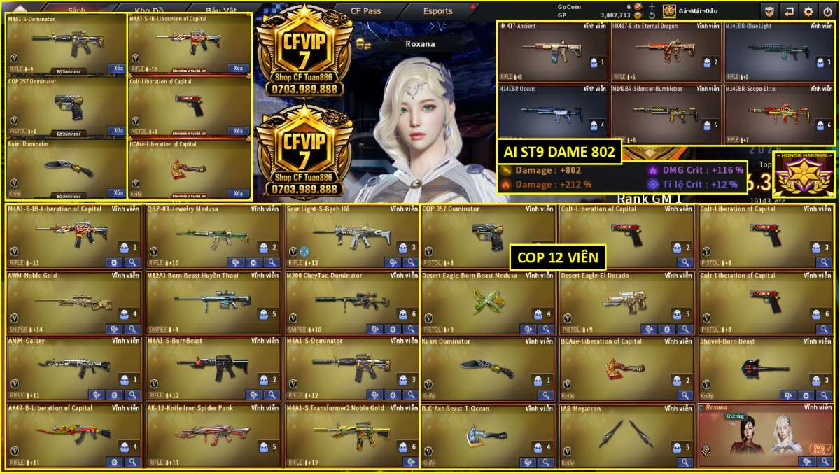shop acc cf uy tin gia re