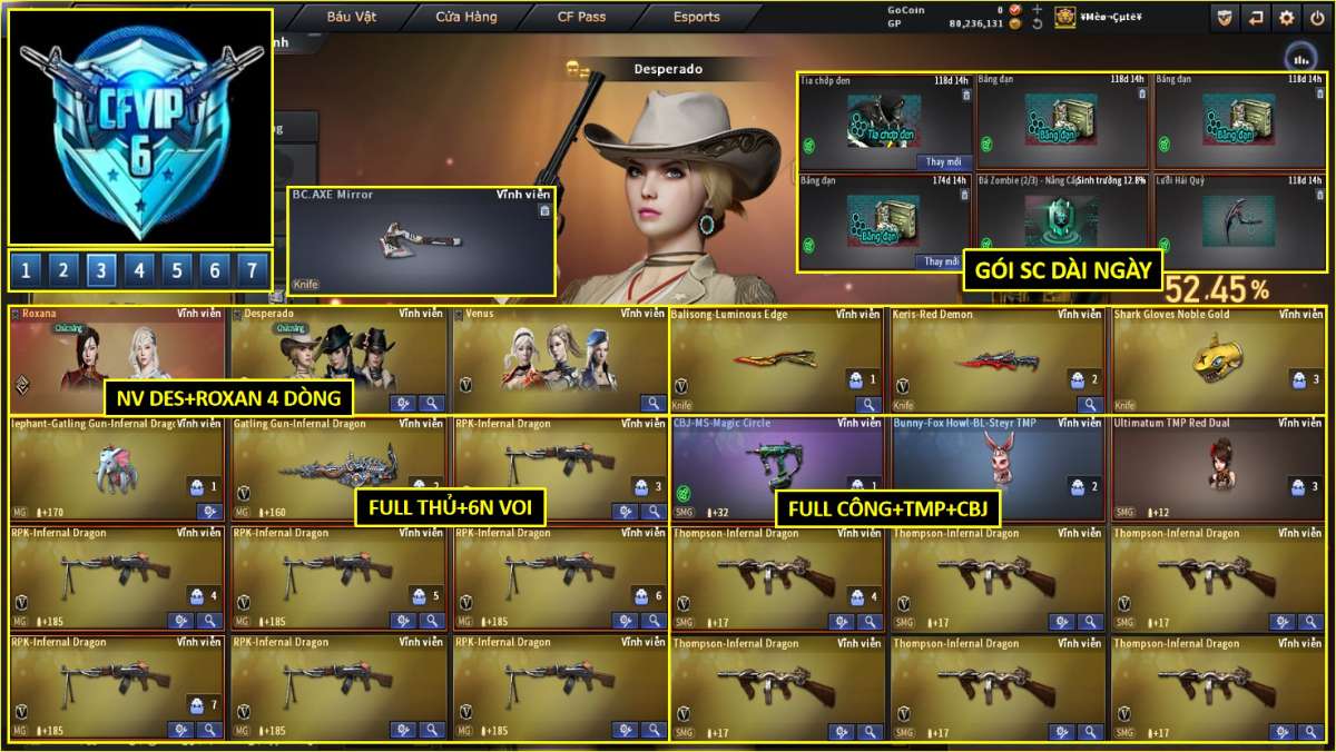 shop acc cf uy tin gia re