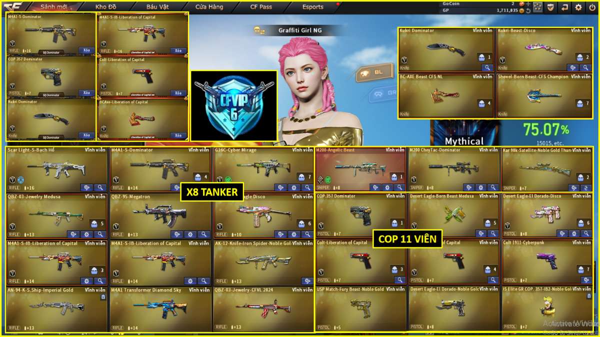 shop acc cf uy tin gia re
