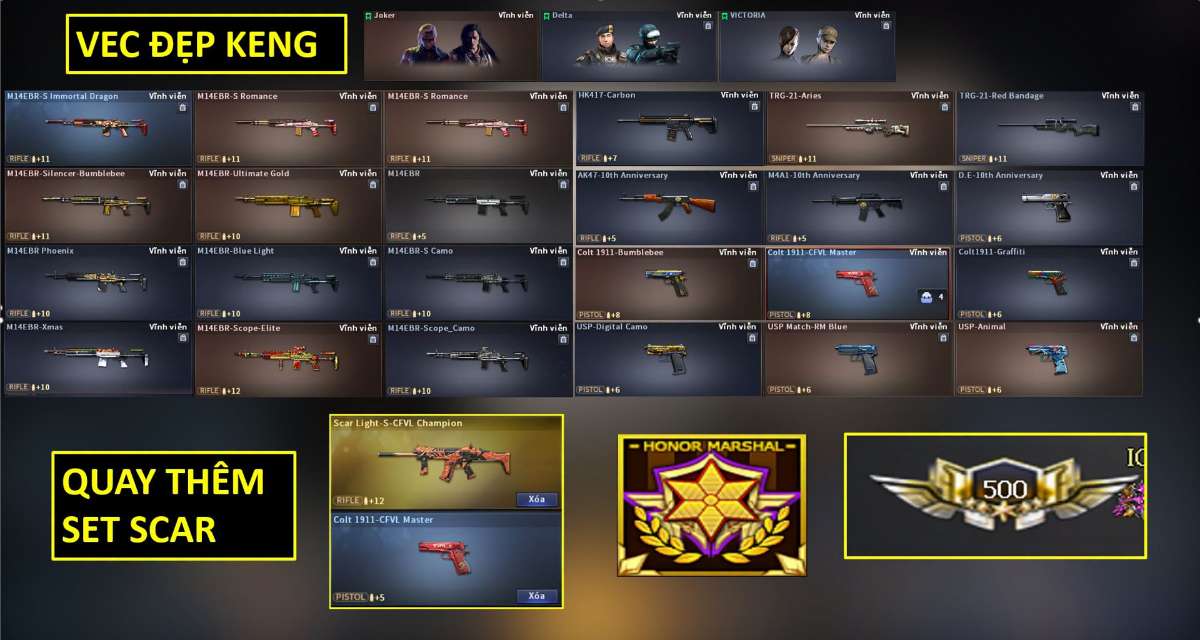 shop acc cf uy tin gia re
