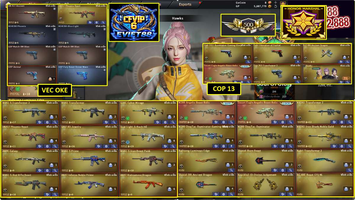 shop acc cf uy tin gia re