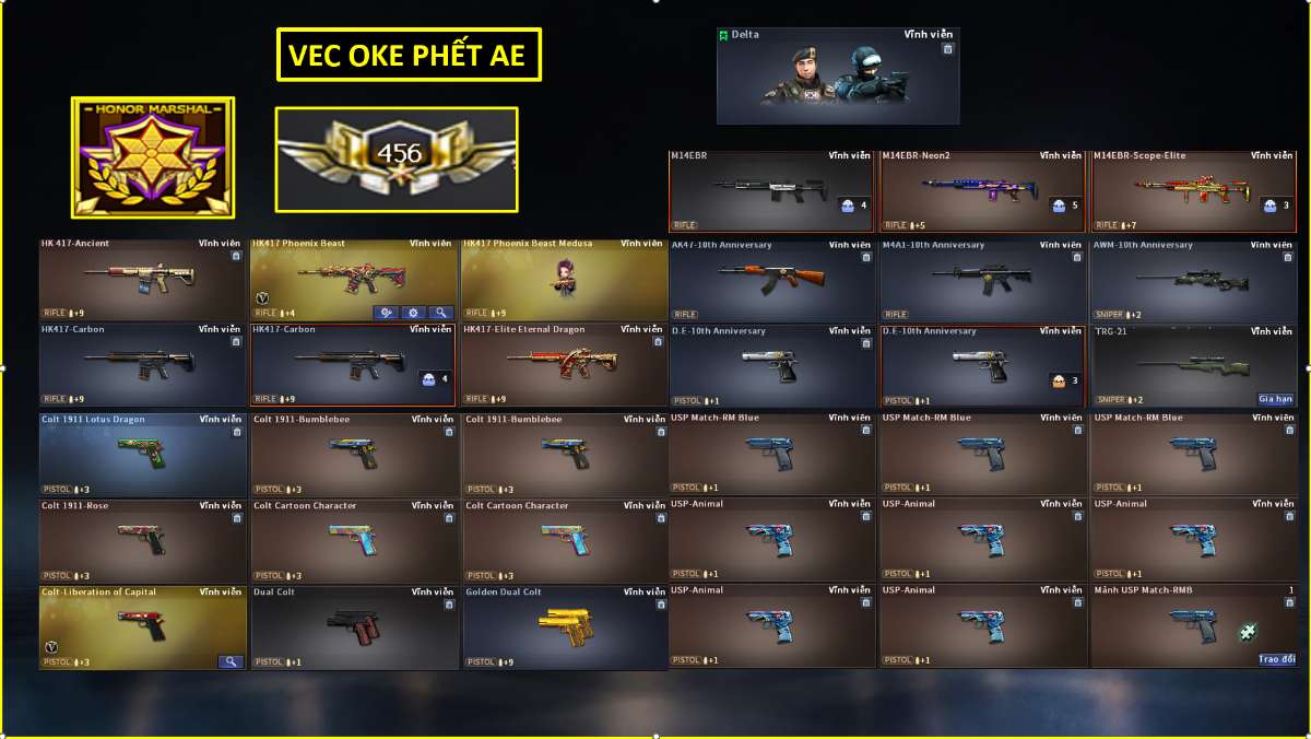 shop acc cf uy tin gia re