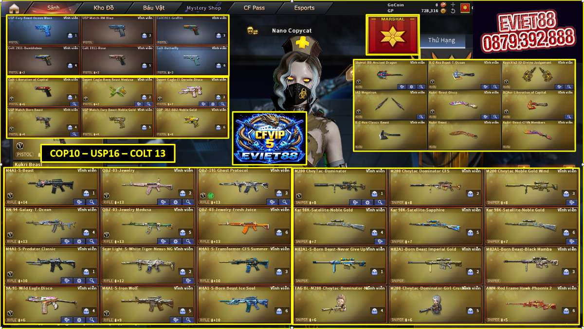 shop acc cf uy tin gia re