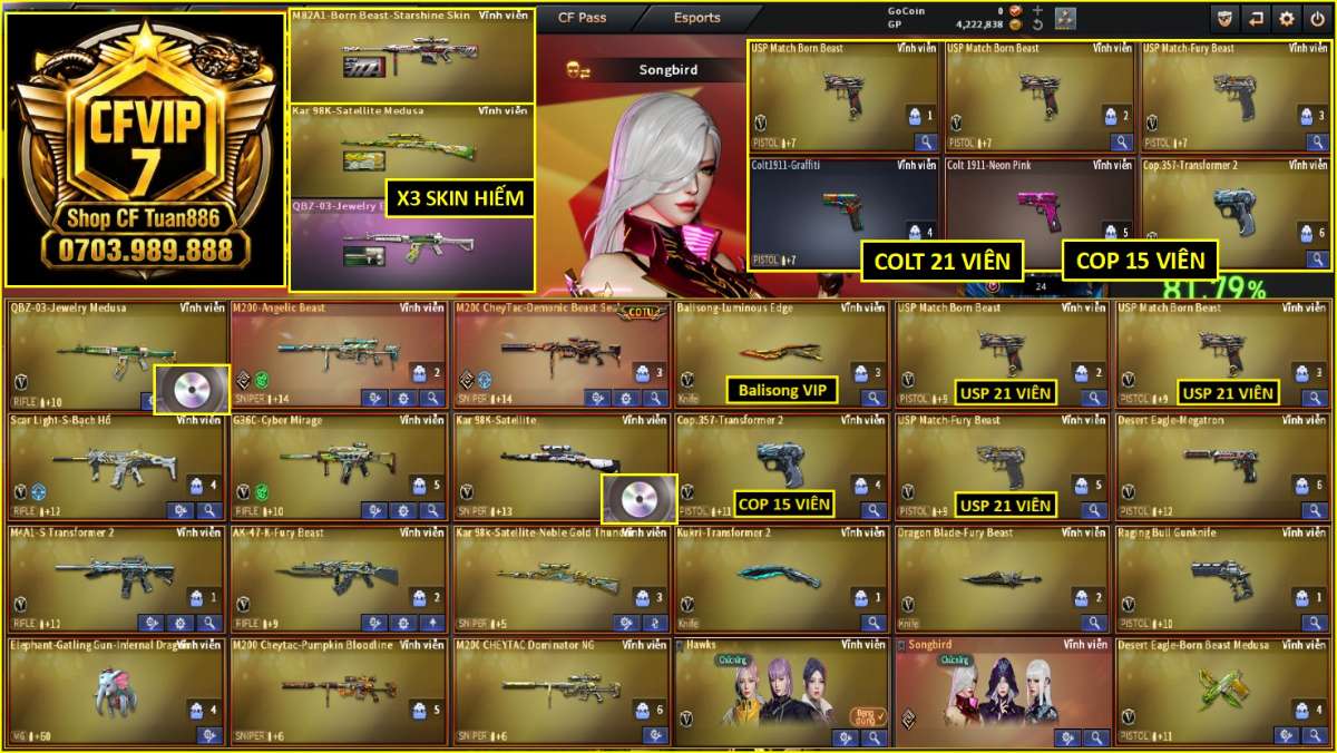 shop acc cf uy tin gia re