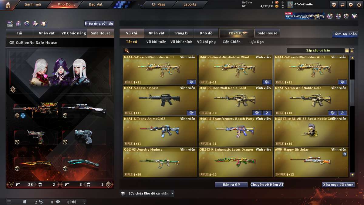 shop acc cf uy tin gia re