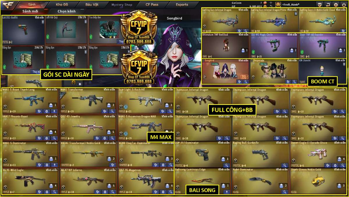 shop acc cf uy tin gia re