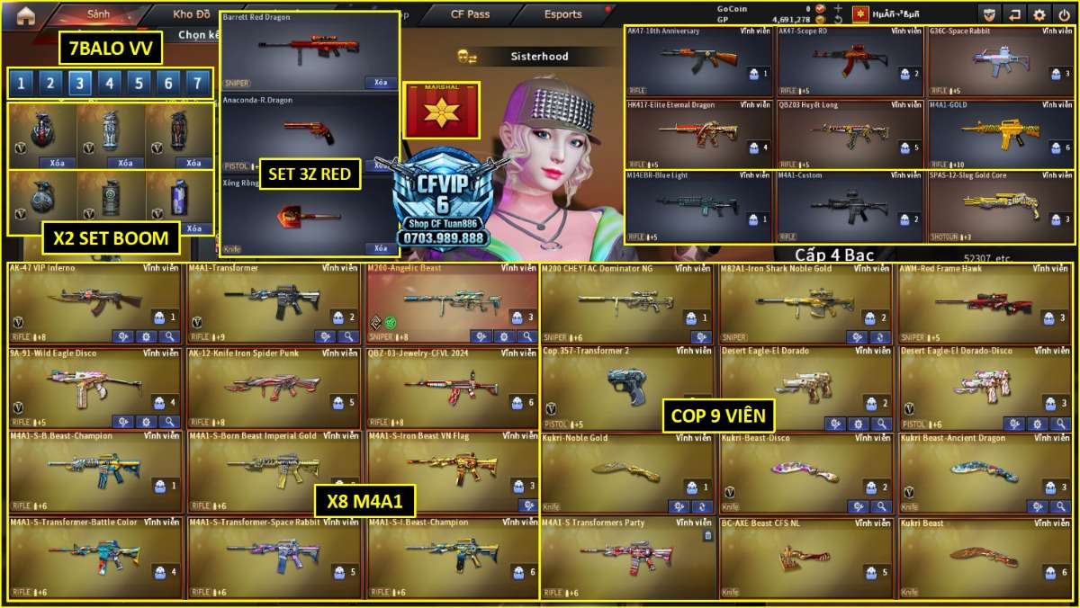 shop acc cf uy tin gia re